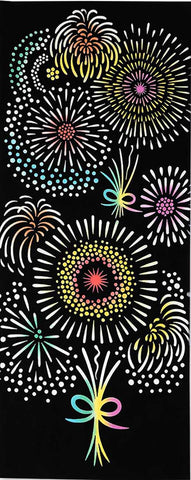 Kenema  - 50288  Bouquet fireworks 花束花火  Japanese Tradition Cotton Towel (The dyed Tenugui)