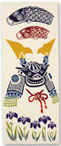 Kenema  -  50241  Kabuto kazari 兜飾り  (Boys' Festival)  Japanese Tradition Cotton Towel (The dyed Tenugui)
