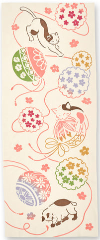 Kenema  - 50234  Temari neko  手鞠猫/てまりねこ  (The dyed Tenugui)