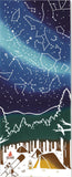 Kenema  -  50284  Starry Sky Camp 星空キャンプ  Japanese Tradition Cotton Towel (The dyed Tenugui)