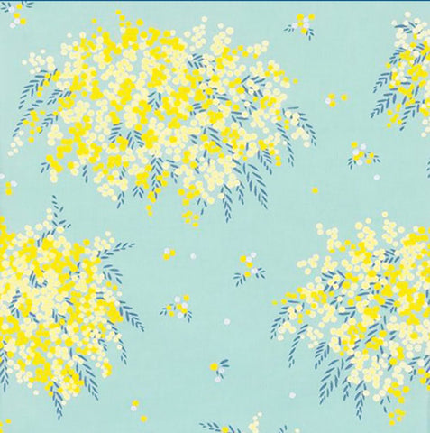 Cohare こはれ - Mimosa Mint  (ミモザ  ミント)   21413-122 - Furoshiki   45 x 45 cm