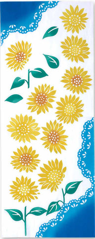 Kenema  -  50289  Beloved Sunflower 最愛のひまわり  Japanese Tradition Cotton Towel (The dyed Tenugui)