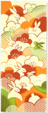 Kenema  -  50303  Peaceful rabbit   安穏福兎   (The dyed Tenugui)