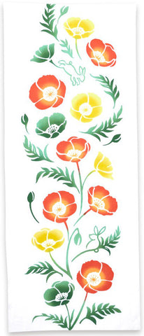 Kenema -  50215    Koi to poppy       恋とポピー    (The dyed Tenugui)