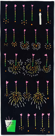 Kenema - 50251 Fireworks competition 花火競争   (The dyed Tenugui) - Japanese traditional Tenugui
