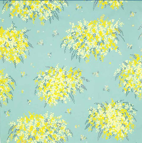 Cohare こはれ - Mimosa  Mint (ミモザ  ミント)  21414-222 - Furoshiki   70 x 70 cm