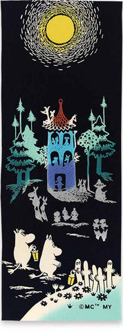 Kenema -  51021  Moomin Characters series -   moonlight   月明かり   (The dyed Tenugui)