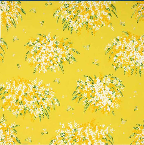 Cohare こはれ - Mimosa  Yellow (ミモザ  キイロ)  21414-221 - Furoshiki   70 x 70 cm