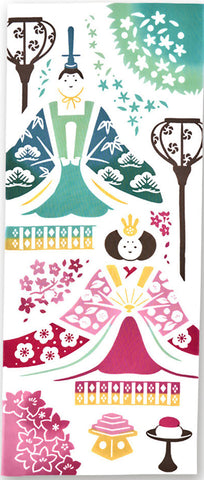 Kenema  -  50240  Haru bina 春雛  Japanese Tradition Cotton Towel (The dyed Tenugui)
