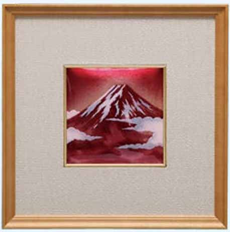 Saikosha - #112-11 Aka Fuji (Framed Cloisonné ware) - Free Shipping