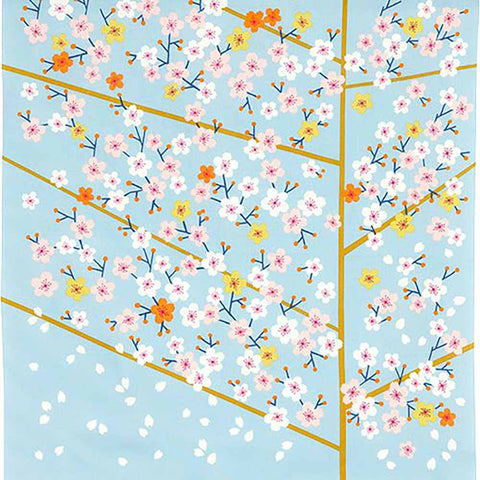 Himemusubi - Sakura  桜 ブルーグレー (Blue gray)  20552-108  - Furoshiki   50 x 50 cm