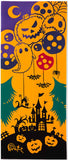 Kenema -  50263   Halloween balloon  ハロウィンバルーン  (The dyed Tenugui) - Japanese traditional Tenugui
