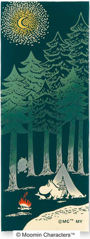 Kenema -51014  Moomin Characters series -  Snufkin & Camp  スナフキン & キャンプ   (The dyed Tenugui)