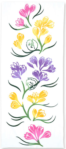 Kenema -  50265  The Coming of Spring  春の訪れ (The dyed Tenugui) - Japanese traditional Tenugui