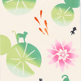 Kenema -  50213   Kingyo to suiren      金魚と睡蓮       (The dyed Tenugui)