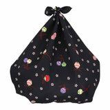 Eco Cloth  エコクロス® 文様柄シリーズ -  Bell and cherry blossoms  鈴と桜   - Furoshiki   70 x 70 cm