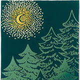 Kenema -51014  Moomin Characters series -  Snufkin & Camp  スナフキン & キャンプ   (The dyed Tenugui)