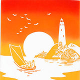 Kenema - 51018  Moomin Characters series - Sunset  夕焼け (The dyed Tenugui)