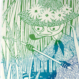 Kenema - 51024  Moomin Characters series -   Snufkin & Little My  スナフキン&リトルミイ  (The dyed Tenugui)