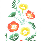 Kenema -  50215    Koi to poppy       恋とポピー    (The dyed Tenugui)