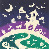 Kenema -   50227  Happy Halloween  (The dyed Tenugui) - Japanese traditional Tenugui