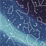 Kenema  -  50284  Starry Sky Camp 星空キャンプ  Japanese Tradition Cotton Towel (The dyed Tenugui)