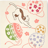 Kenema  - 50234  Temari neko  手鞠猫/てまりねこ  (The dyed Tenugui)