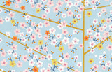 Himemusubi - Sakura  桜 ブルーグレー (Blue gray)  20552-108  - Furoshiki   50 x 50 cm