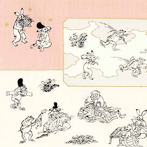 【原画】『ドルゴレ・ブガ』（猪　イノシシ　パステル画） Cho Jyu Jinbutsu Giga Emaki (Choju Jinbutsu Giga Picture Scroll
