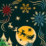 Kenema  -  50300   Moonlight Christmas    ムーンライトクリスマス     (The dyed Tenugui)