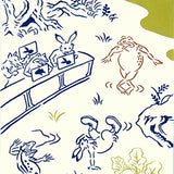 Kenema  -  50271  Chojyugiga     Breakdancing   鳥獣戯画 ブレイクダンス  (The dyed Tenugui)