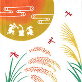 Kenema  -  50296    Tsukimi Usagi Mochi 月見うさぎ餅 (Moon viewing) (The dyed Tenugui)