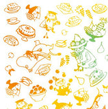 Kenema - 51016  Moomin Characters series - Food フード (The dyed Tenugui)