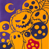 Kenema -  50263   Halloween balloon  ハロウィンバルーン  (The dyed Tenugui) - Japanese traditional Tenugui