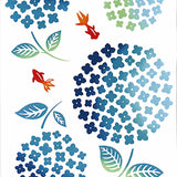 Kenema - 50248 Hydrangea Goldfish 紫陽花金魚   (The dyed Tenugui) - Japanese traditional Tenugui