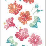 Kenema - 50253   Hibiscus Garden ハイビスカスの庭   (The dyed Tenugui) - Japanese traditional Tenugui