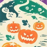 Kenema -   50227  Happy Halloween  (The dyed Tenugui) - Japanese traditional Tenugui