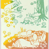 Kenema -  51020  Moomin Characters series -   Nap  お昼寝   (The dyed Tenugui)