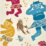 Kenema  - 50239  Setsubun demon extermination   節分鬼退治   Japanese Tradition Cotton Towel (The dyed Tenugui) (Copy)
