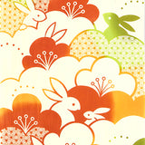 Kenema  -  50303  Peaceful rabbit   安穏福兎   (The dyed Tenugui)