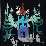 Kenema -  51021  Moomin Characters series -   moonlight   月明かり   (The dyed Tenugui)