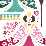 Kenema  -  50240  Haru bina 春雛  Japanese Tradition Cotton Towel (The dyed Tenugui)
