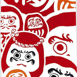Kenema - 50255  Lucky Daruma 福だるま (The dyed Tenugui) - Japanese traditional Tenugui