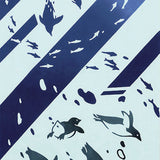 Kenema  -   50219  Kaiyou Penguin  海遊ペンギン   (The dyed Tenugui)