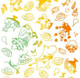 Kenema - 51016  Moomin Characters series - Food フード (The dyed Tenugui)