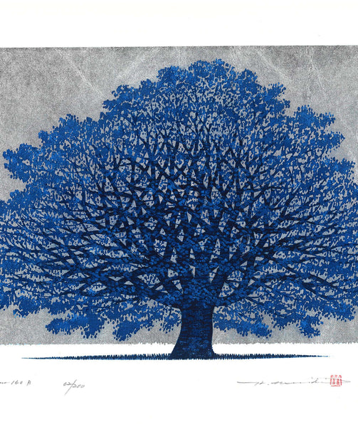 【最終お値下げ！】並木一　版画　Tree　Scene　30 Namiki Hajime 並木一 - Tree Scene 160-B (ED200) - Free Shipping
