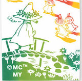 Kenema - 51008  Moomin Characters series -  Let's go home  お家へ帰ろう   (The dyed Tenugui)