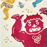 Kenema  - 50239  Setsubun demon extermination   節分鬼退治   Japanese Tradition Cotton Towel (The dyed Tenugui) (Copy)