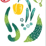 Kenema  -  50216 Toretate Natsu yasai     採れたて夏野菜        (The dyed Tenugui)