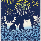 Kenema - 50191 Forest Fireworks 森の花火   (The dyed Tenugui) - Japanese traditional Tenugui